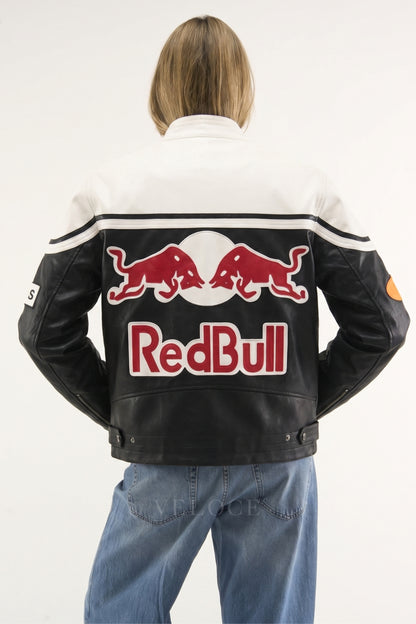 Red Bull Racing Leather Jacket - White Edition