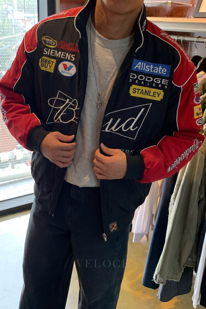 Budweiser Vintage Racing Jacket - NASCAR Black Edition