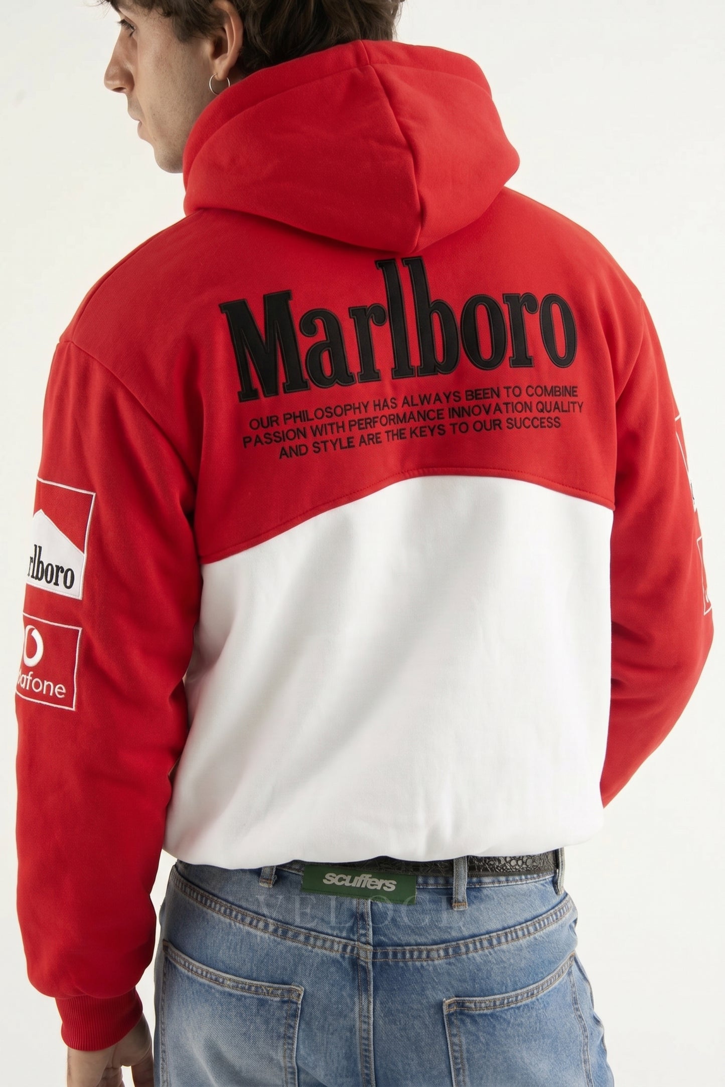 Marlboro Ferrari Embroidered Zip Hoodie