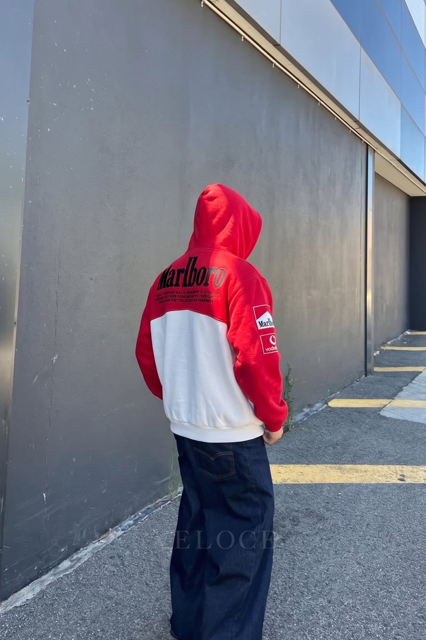 Marlboro Ferrari Embroidered Zip Hoodie