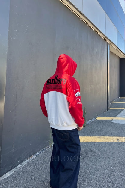 Marlboro Ferrari Embroidered Zip Hoodie