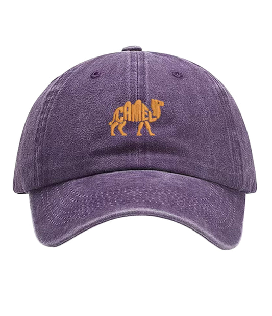 Camel Embroidered Cap