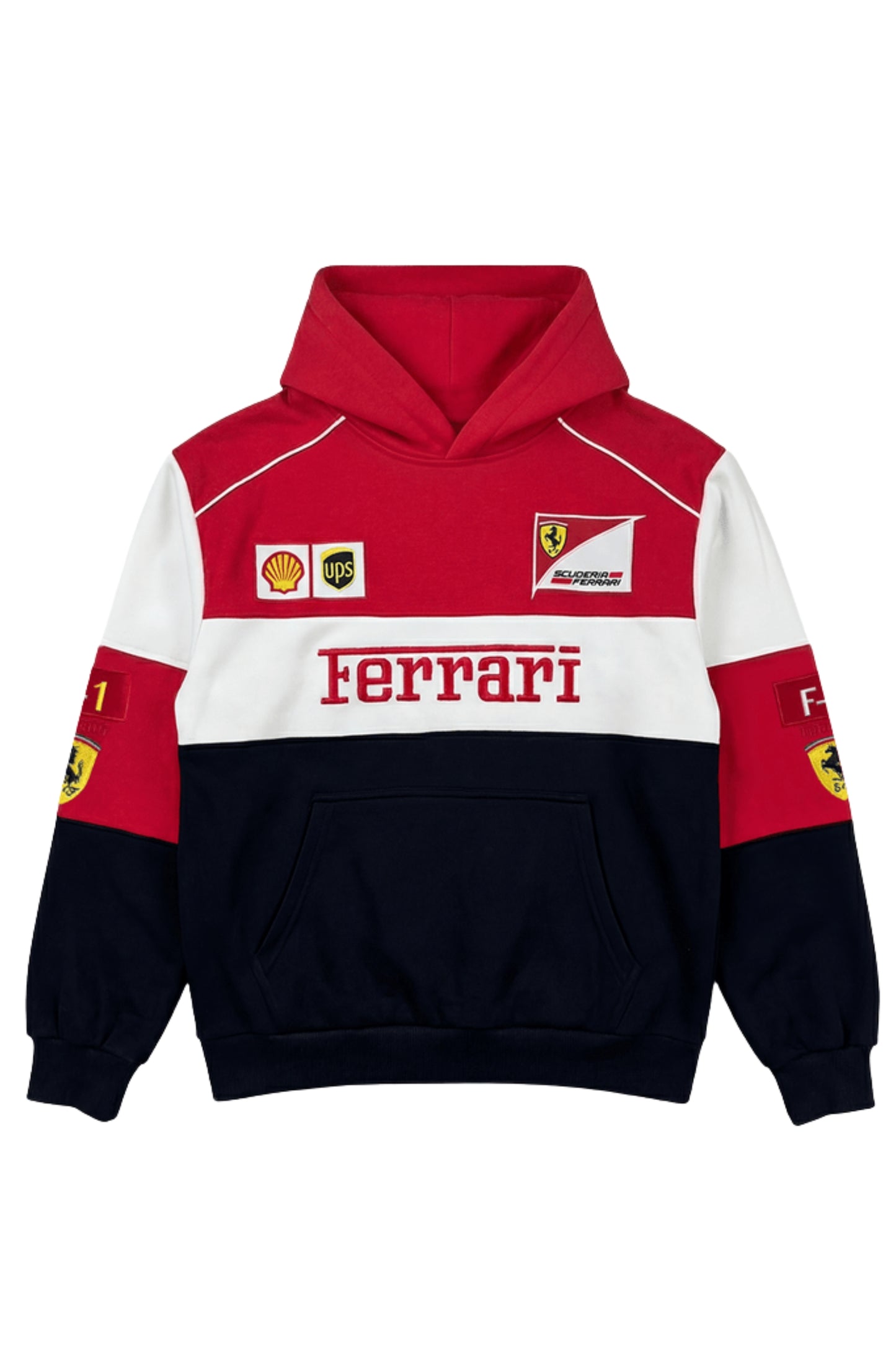 Ferrari F1 Racing Hoodie - Full Embroidered Edition