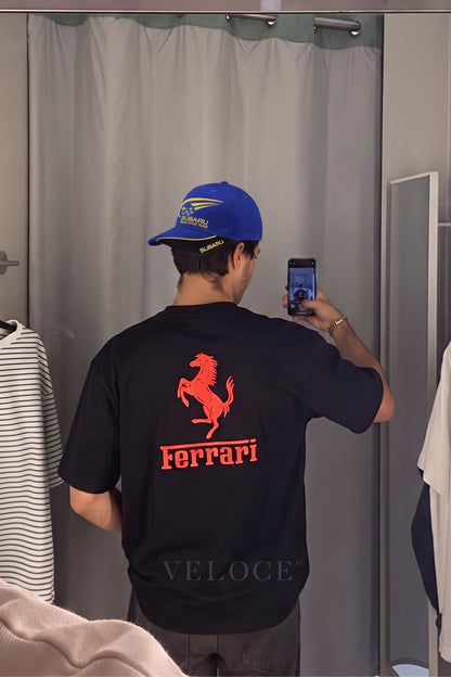 Ferrari F1 Vintage Racing T-Shirt - Black Edition