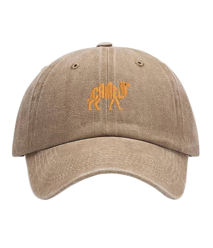 Camel Embroidered Cap