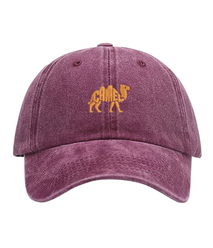 Camel Embroidered Cap