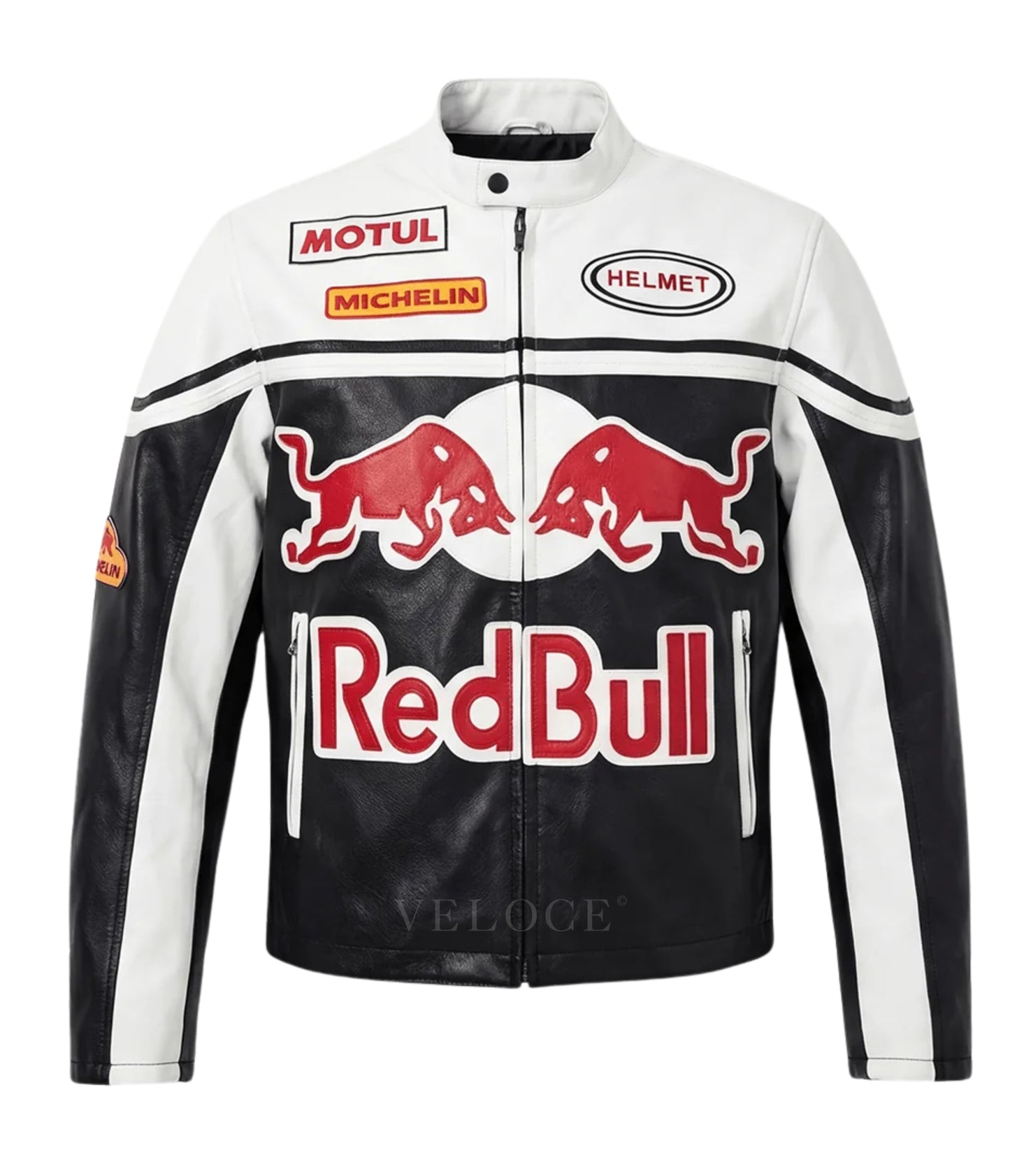 Red Bull Racing Leather Jacket - White Edition