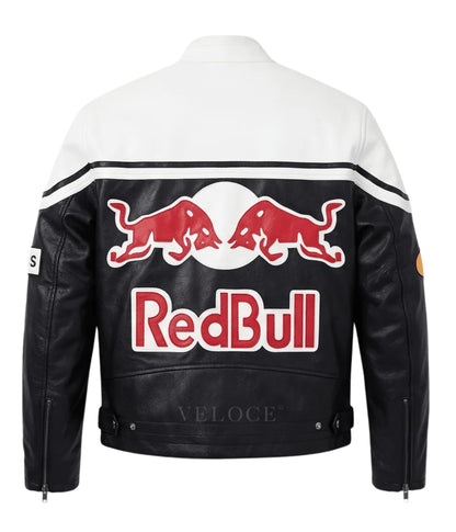 Red Bull Racing Leather Jacket - White Edition