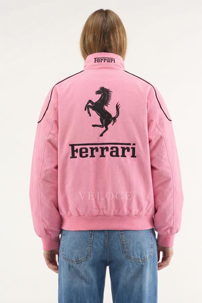 Ferrari F1 Vintage Racing Jacket - Pink Edition