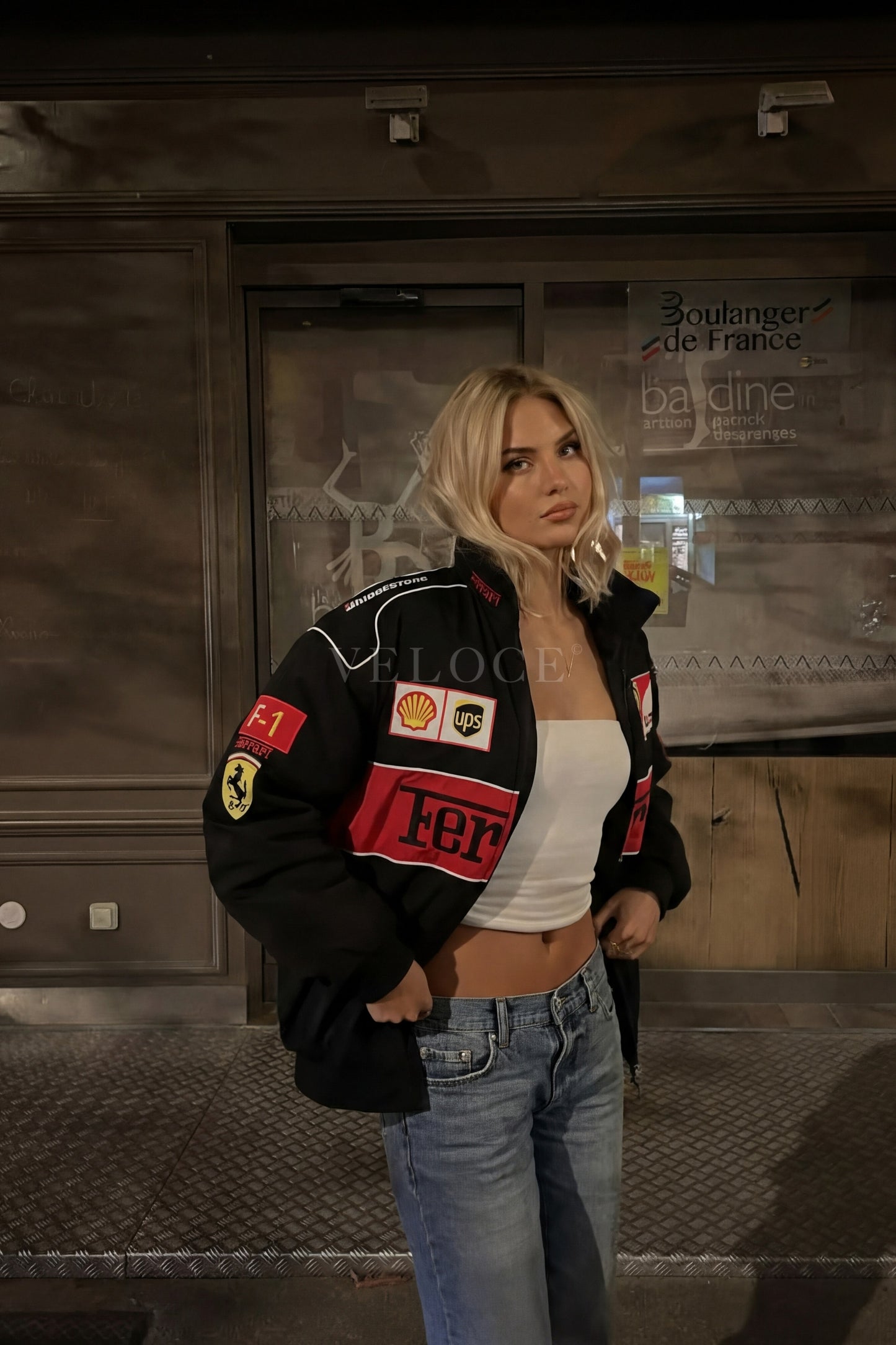 Ferrari F1 Vintage Racing Jacket - Black Edition