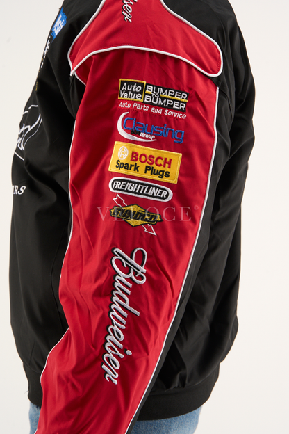 Budweiser Vintage Racing Jacket - NASCAR Black Edition - VELOCE