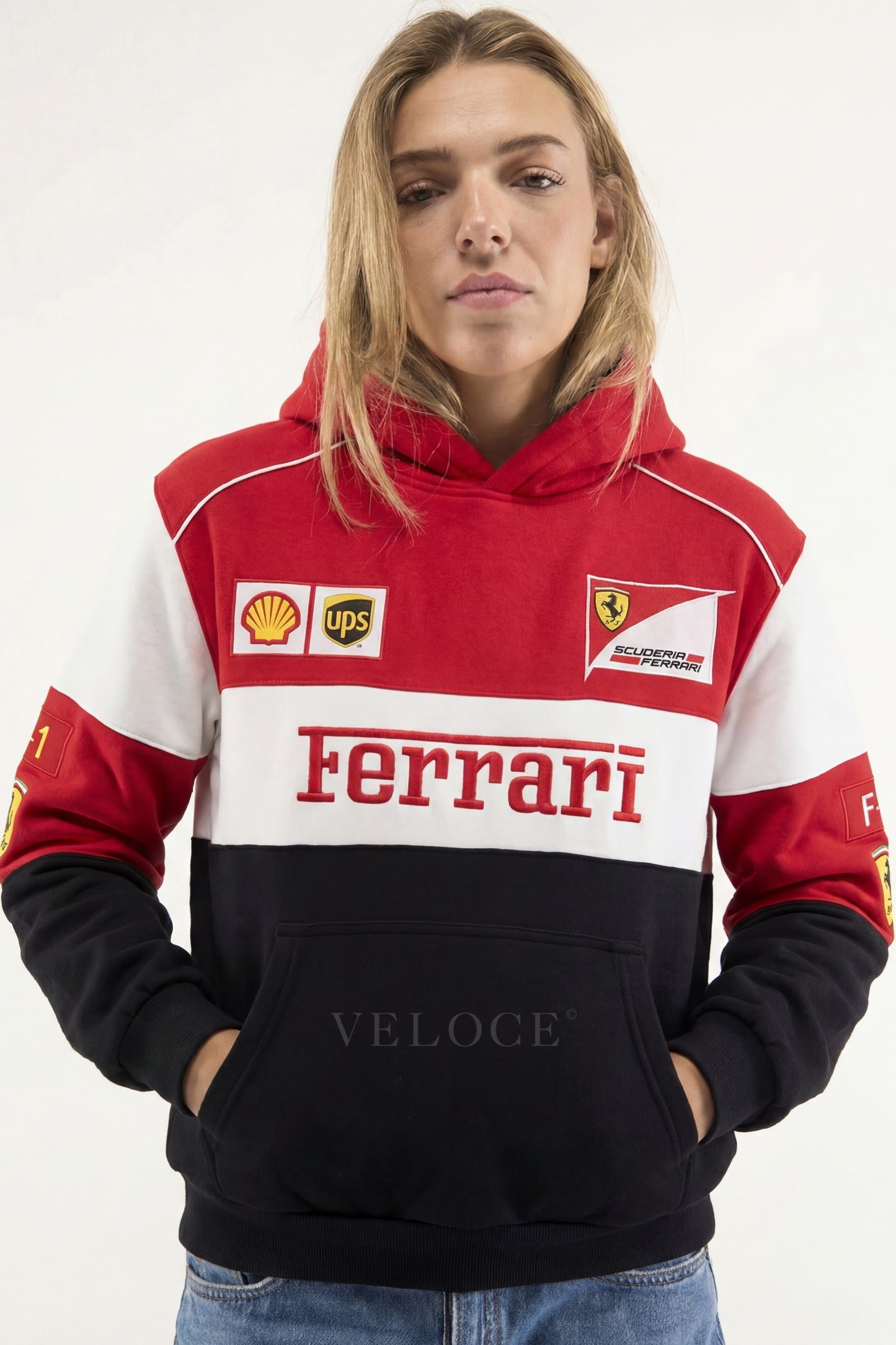 Ferrari F1 Racing Hoodie - Full Embroidered Edition