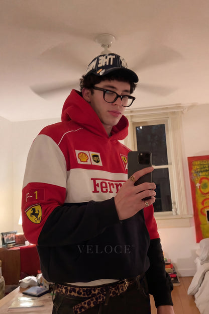 Ferrari F1 Racing Hoodie - Full Embroidered Edition