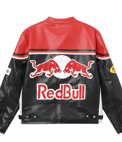 Red Bull Leather Racing Jacket - VELOCE