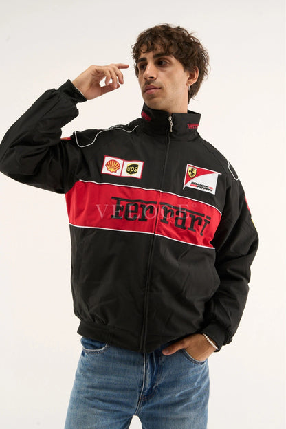 Ferrari F1 Vintage Racing Jacket - Black Edition