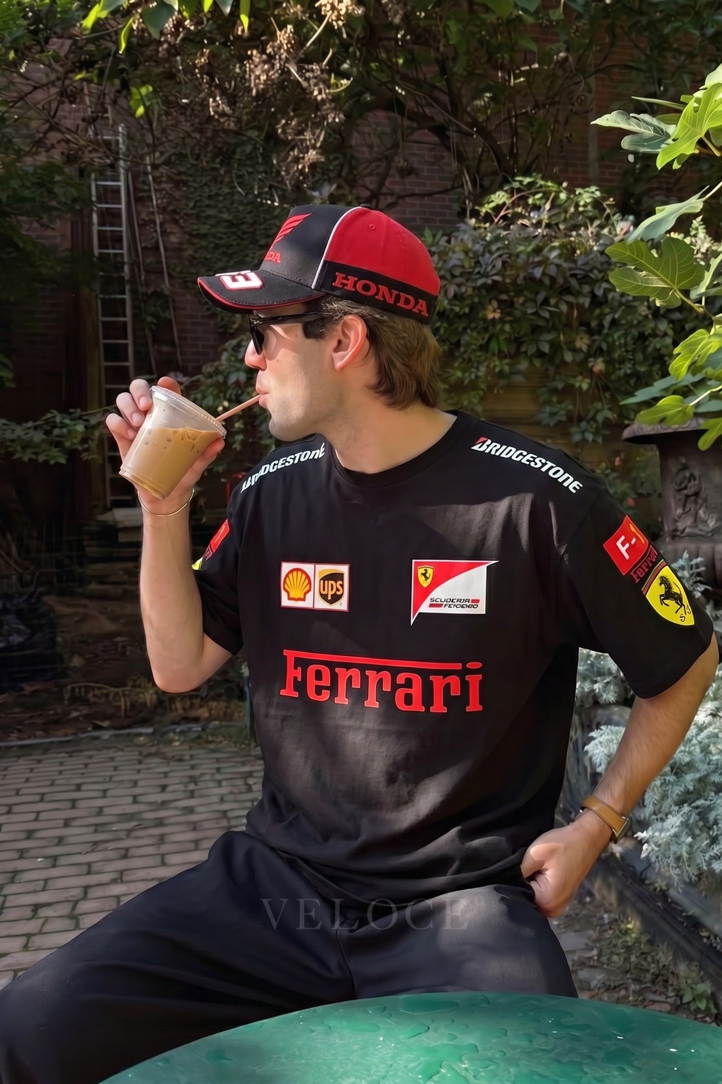 Ferrari F1 Vintage Racing T-Shirt - Black Edition