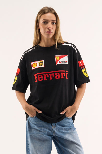 Ferrari F1 Vintage Racing T-Shirt - Black Edition