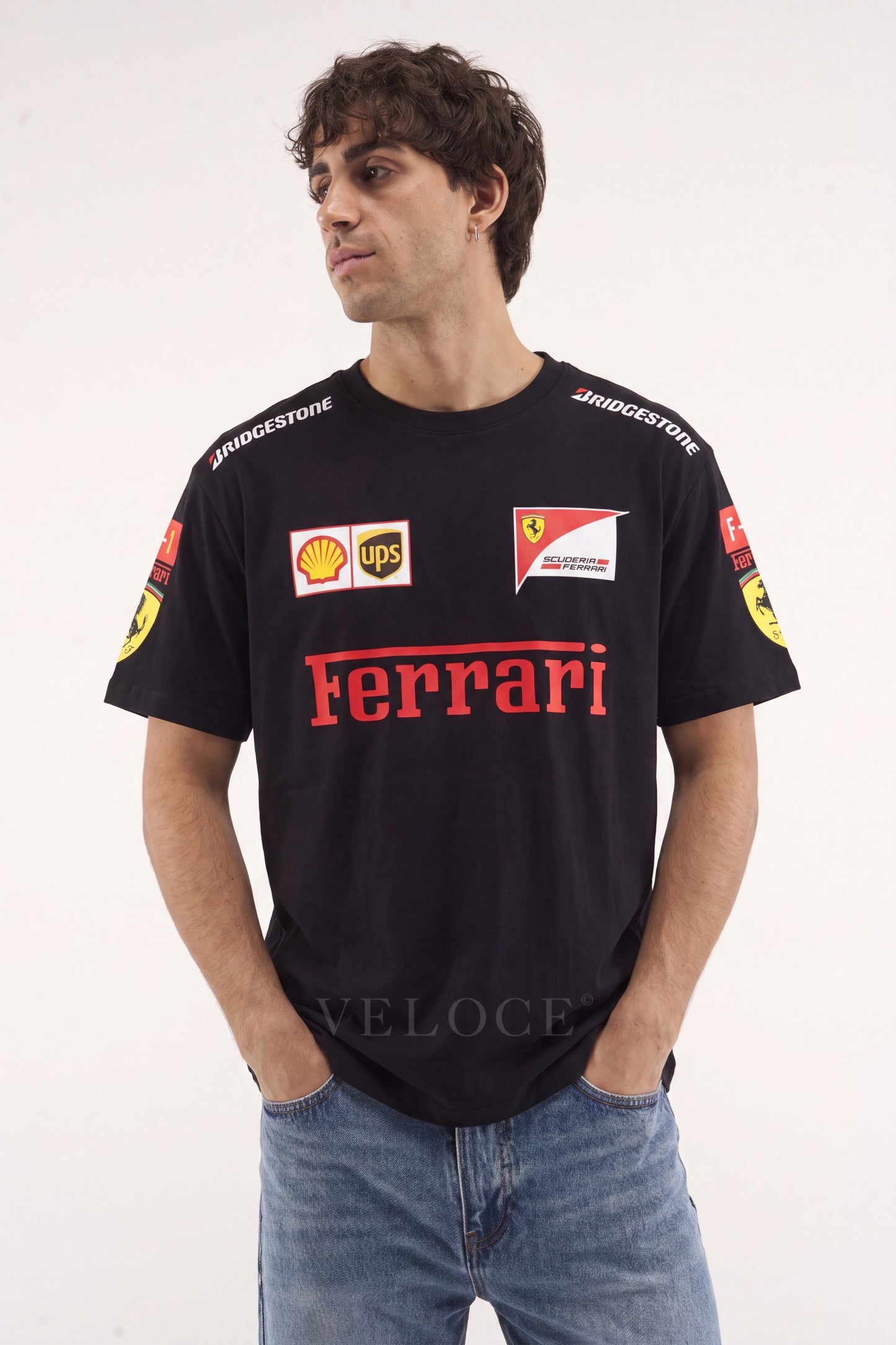 Ferrari F1 Vintage Racing T-Shirt - Black Edition