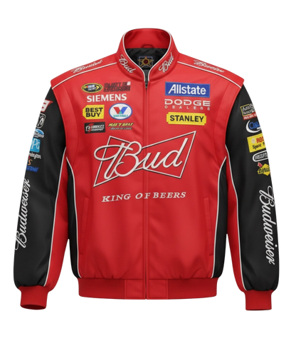 Budweiser Racing Vintage Jacket - NASCAR Red Edition - VELOCE