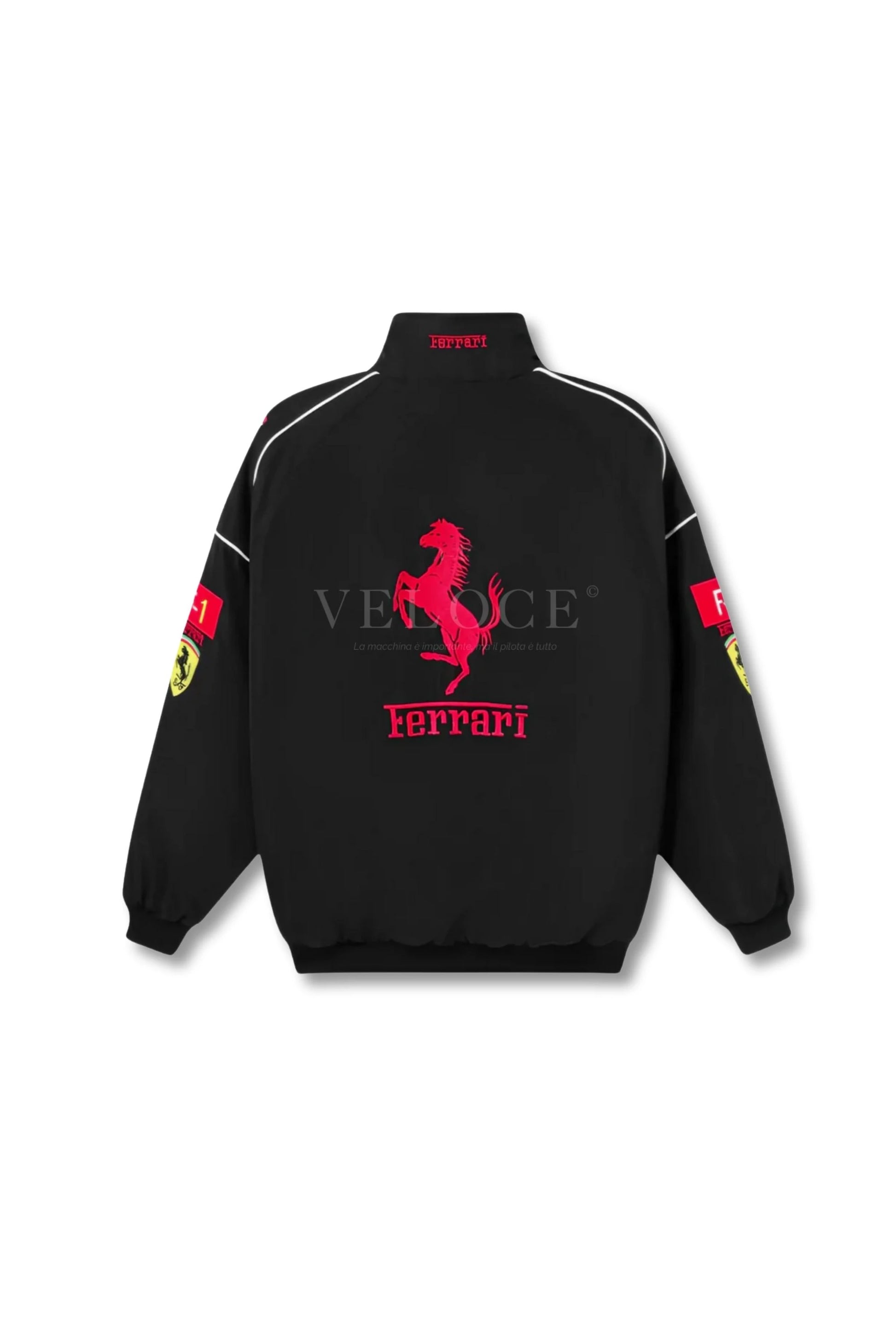 Ferrari F1 Vintage Racing Jacket - Black Edition - VELOCE