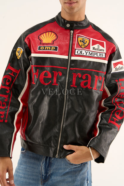 F*RRARI F1 Leather Jacket - Olympus Edition - VELOCE