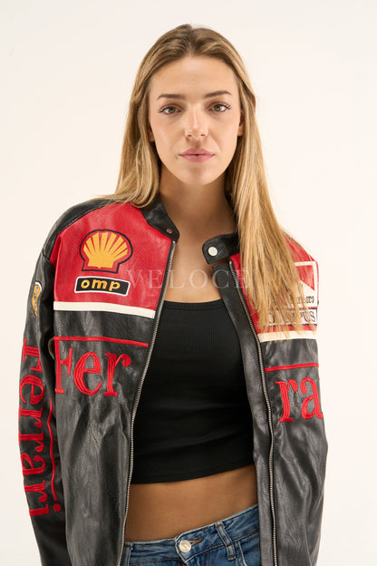 F*RRARI F1 Leather Jacket - Olympus Edition - VELOCE