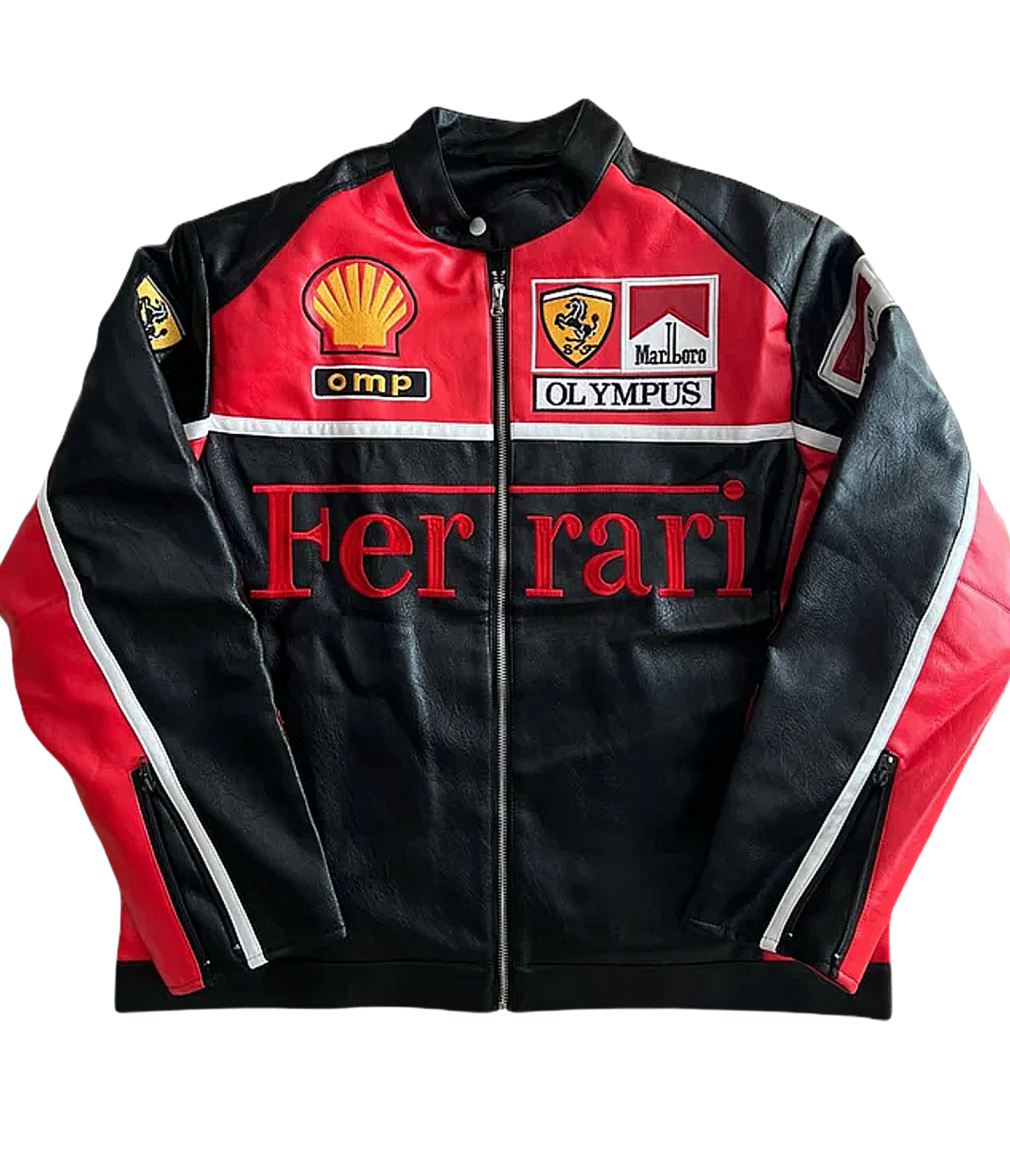 Ferrari F1 Olympus Leather Jacket - Red Edition | VELOCE