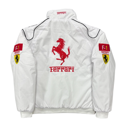 Ferrari F1 Vintage Racing Jacket - White Edition - VELOCE