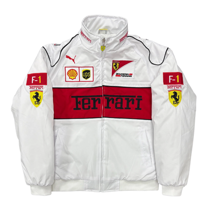 Ferrari F1 Vintage Racing Jacket - White Edition - VELOCE