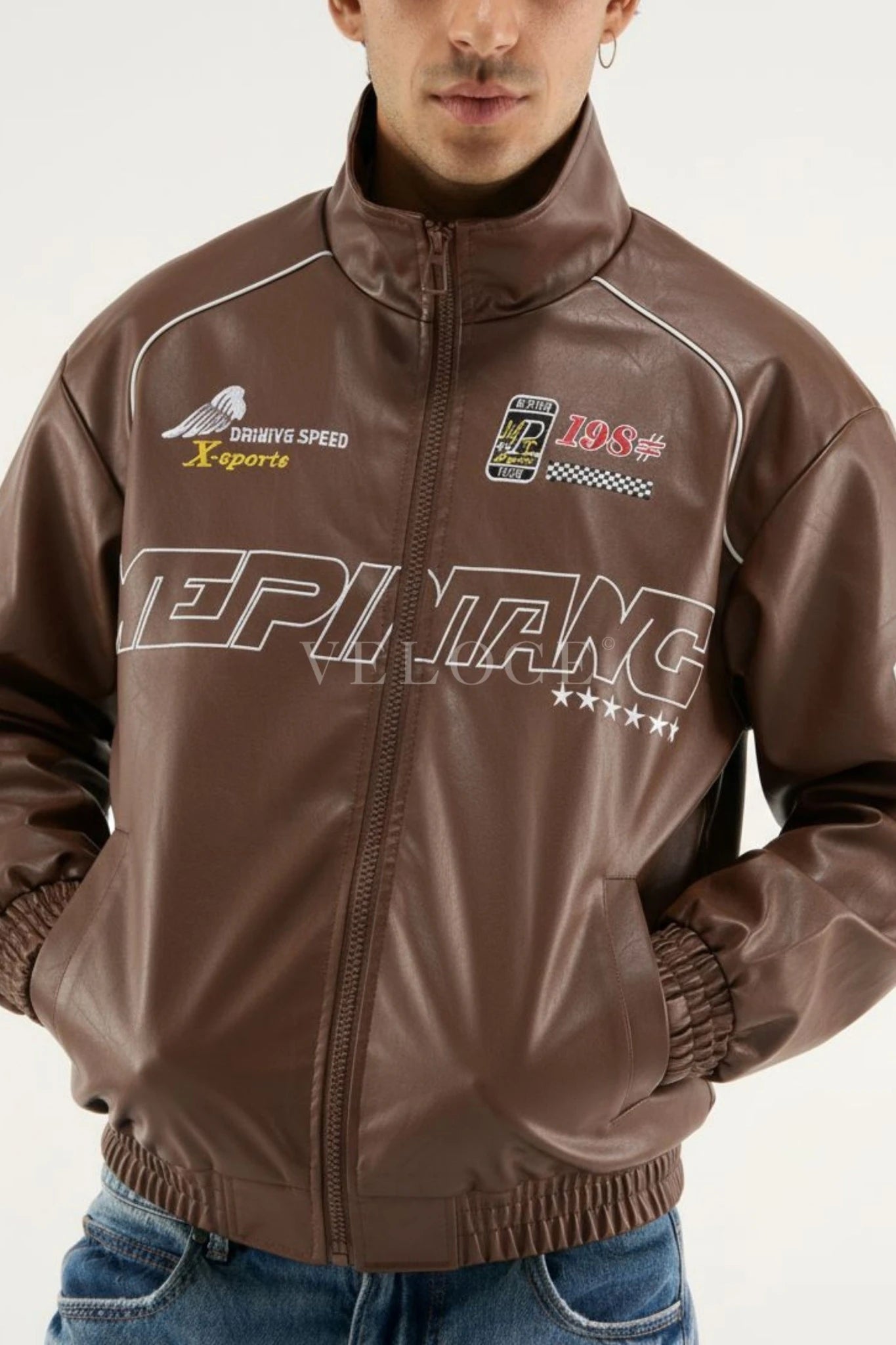 LAP 85 Brown Racing Jacket - VELOCE