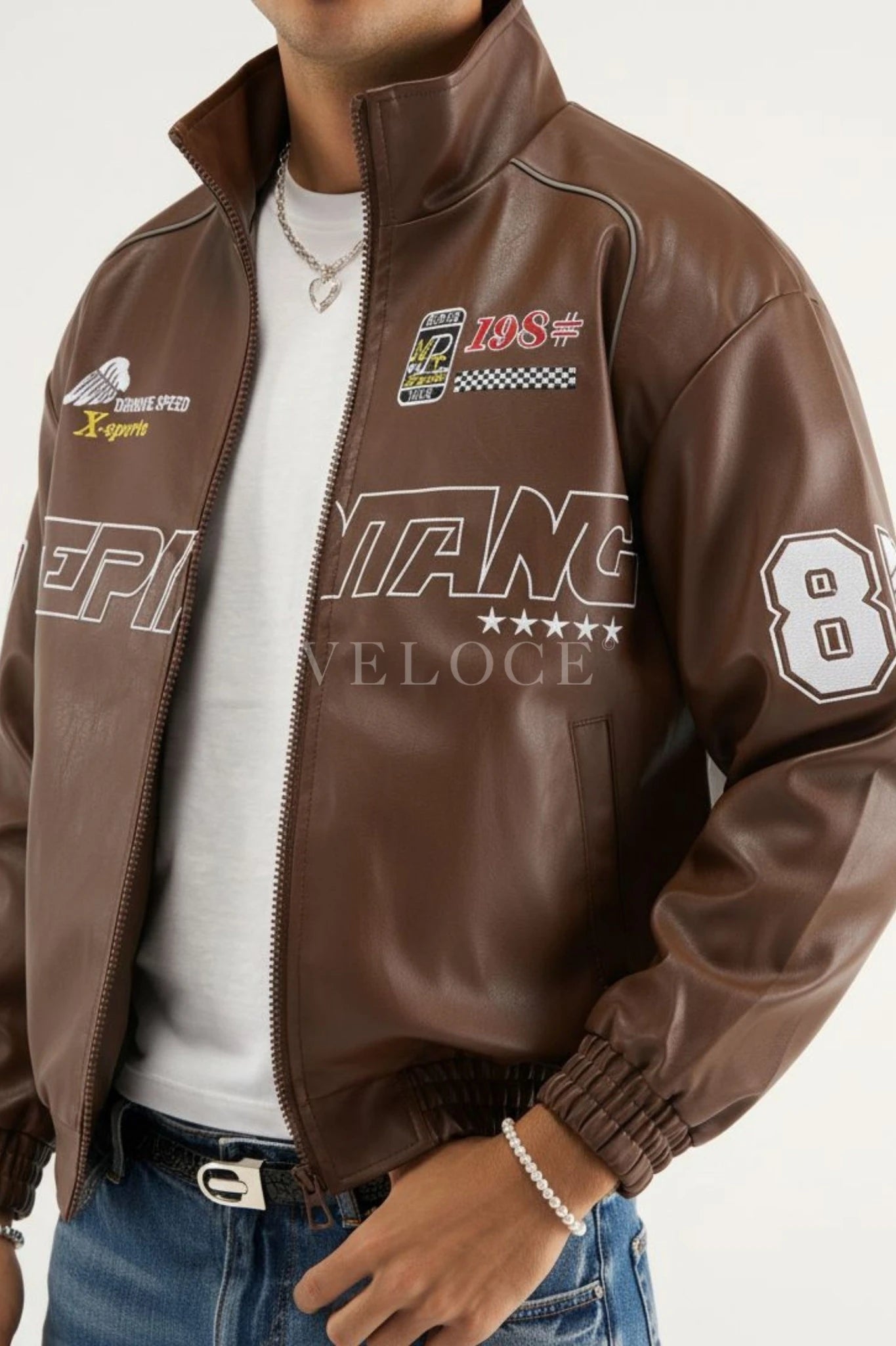 LAP 85 Brown Racing Jacket - VELOCE