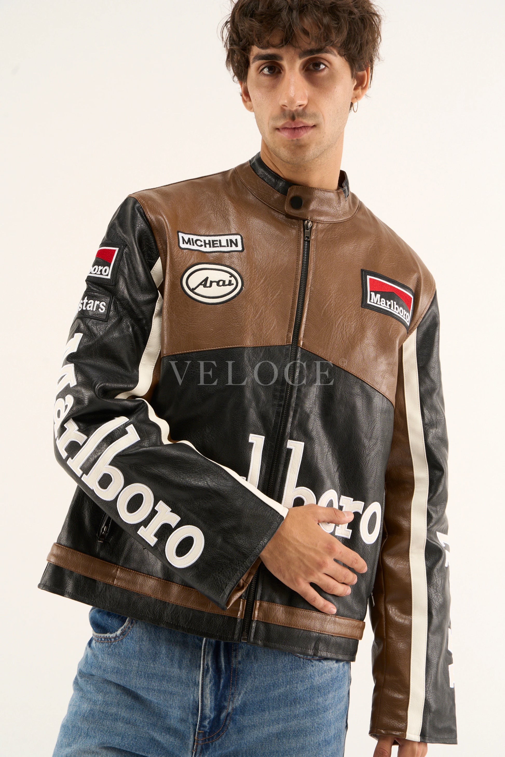 Marlboro Racing Leather Jacket - Retro Edition | VELOCE