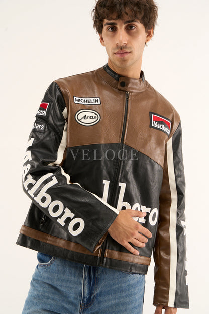 Marlboro Racing Leather Jacket - Retro Edition - VELOCE