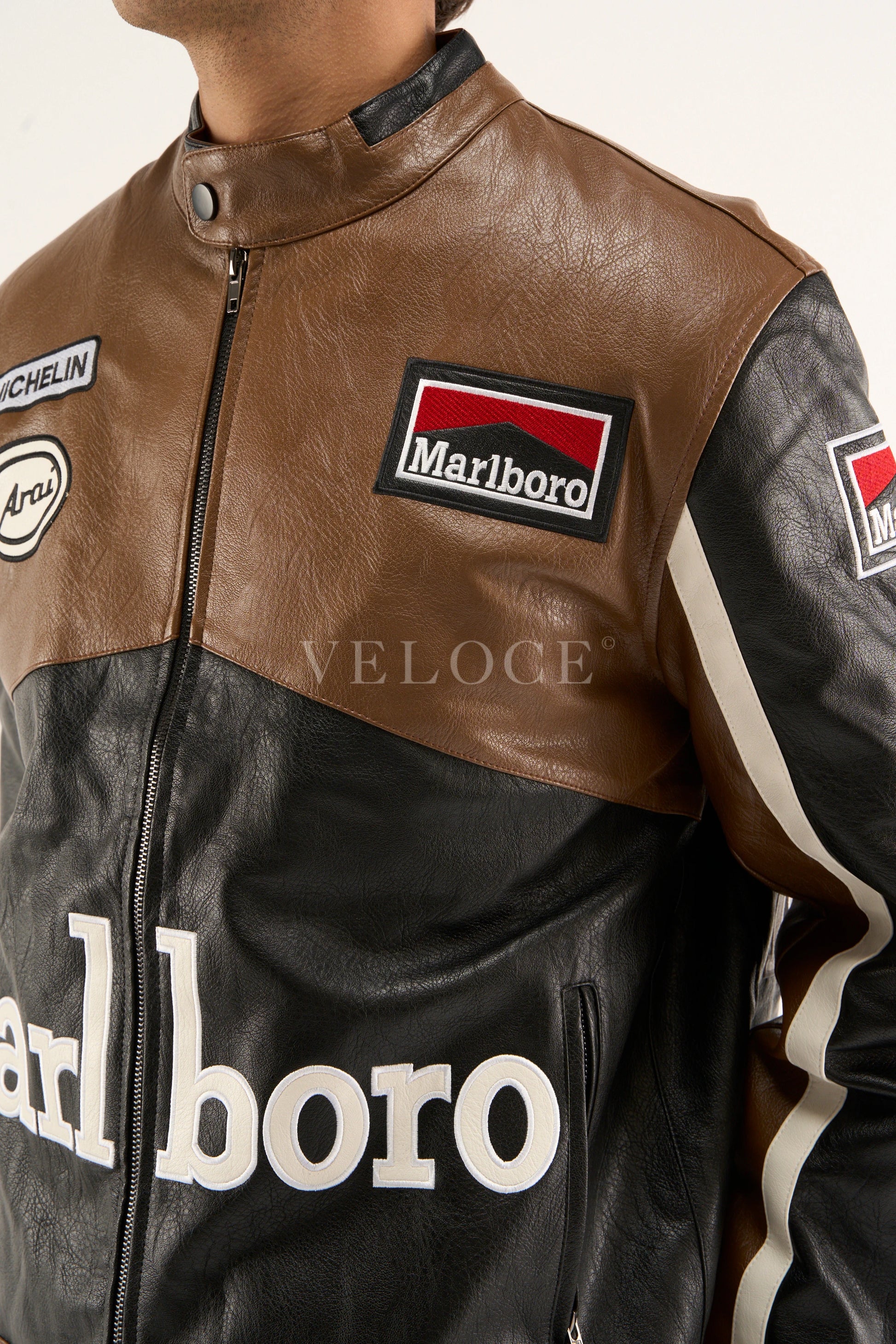 Marlboro Racing Leather Jacket - Retro Edition - VELOCE