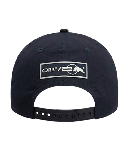 Back of the Red Bull F1 2024 cap showing the ORBR patch and adjustable snapback strap