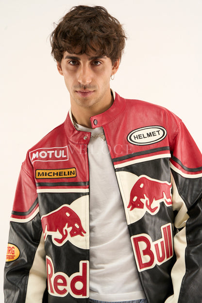 Red Bull Leather Racing Jacket | VELOCE